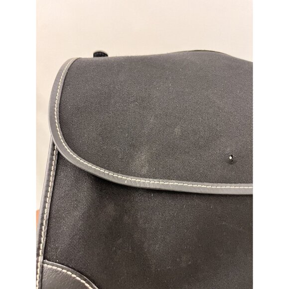 Black Dooney and‎ Bourke Vintage Canvad Leather Crossbody Black Bag - Picture 10 of 10